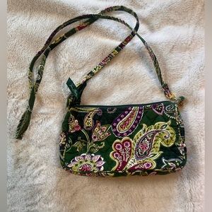 Vera Bradley small green paisley crossbody
